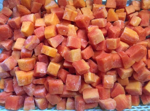 Frozen papaya