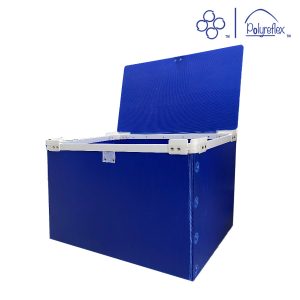 PP corrugated plastic bins with reinforced lids