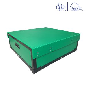 PP corrugated plastic bins with lids