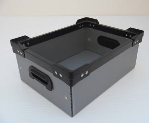 PP corrugated plastic bins with handles