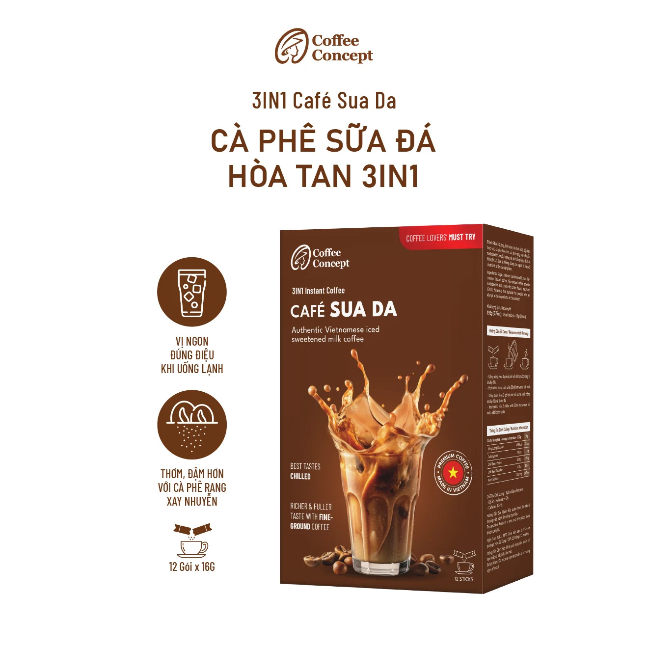 3in1 instant iced milk coffee