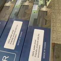 Wood look plastic flooring