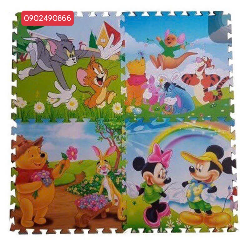 Printed foam mats, playground mats