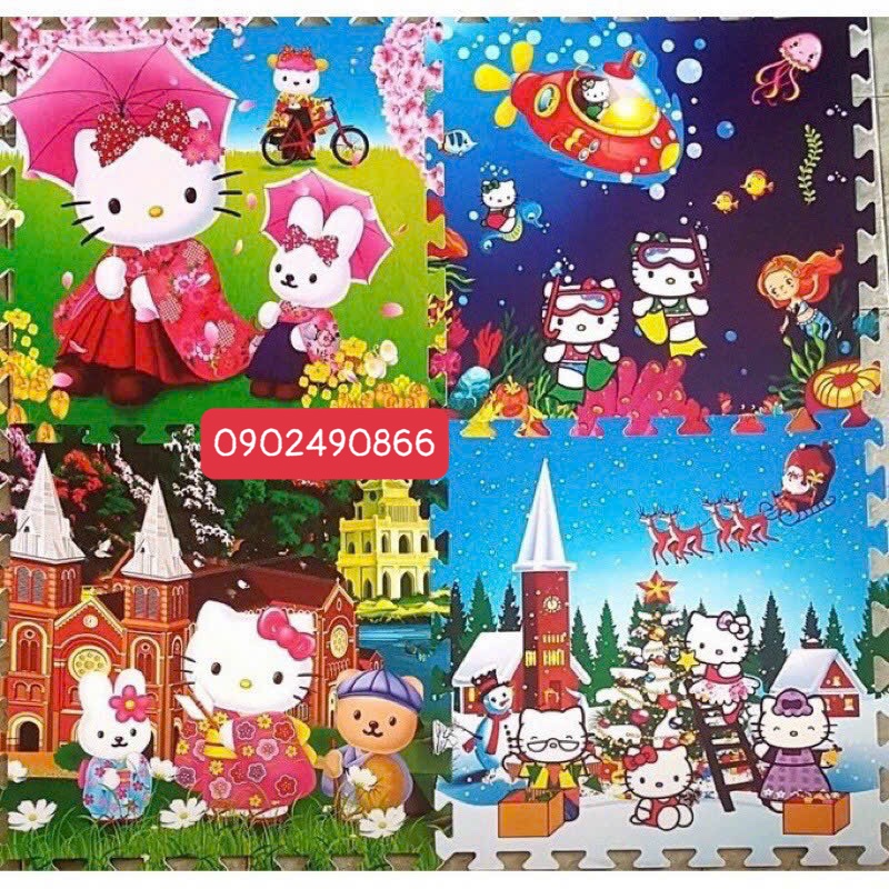 Printed foam mats, playground mats