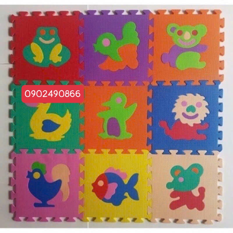Printed foam mats, playground mats
