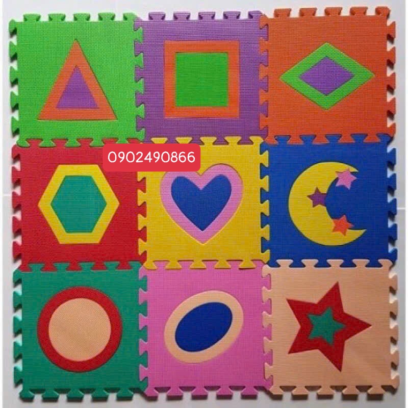 Printed foam mats, playground mats