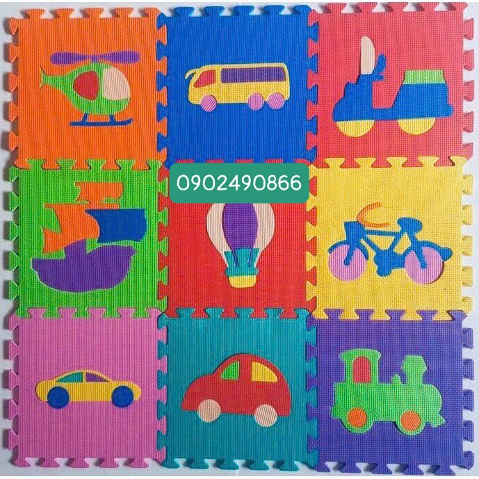 Printed foam mats, playground mats