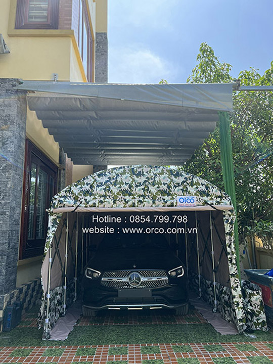 Mobile sliding canopy for car