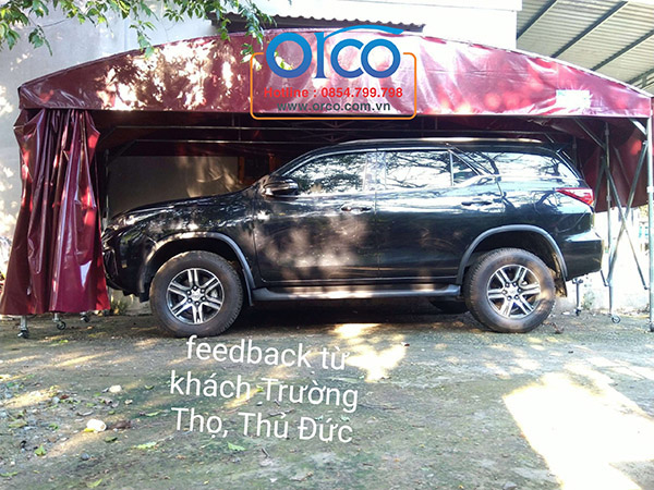 Mobile sliding canopy for car