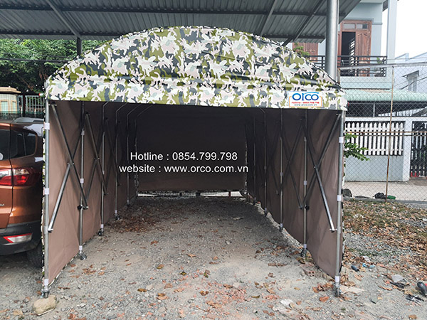 Mobile sliding canopy for car