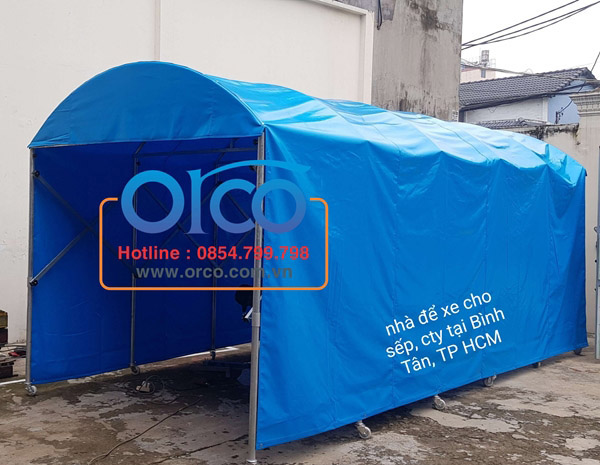 Mobile sliding canopy for car