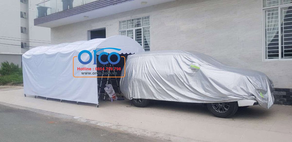 Mobile sliding canopy for car