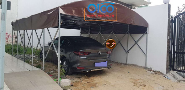 Mobile sliding canopy for car
