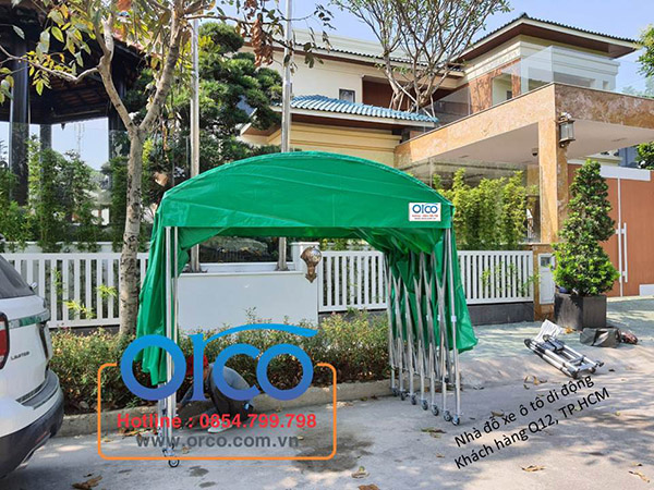 Mobile sliding canopy for car