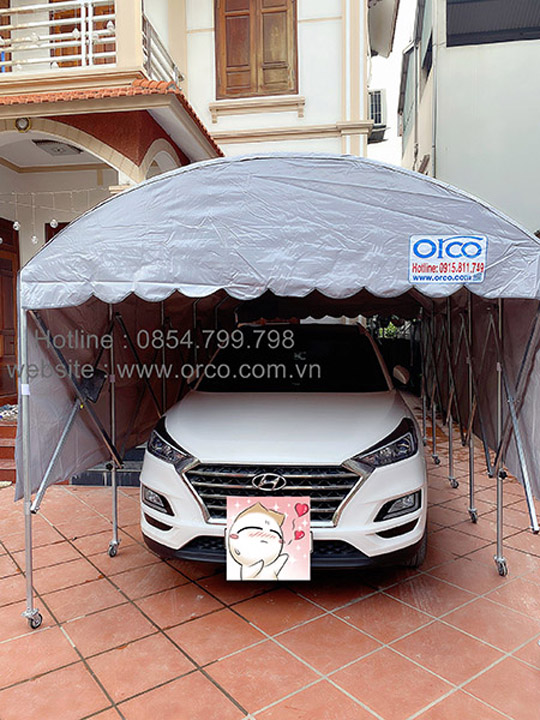 Mobile sliding canopy for car