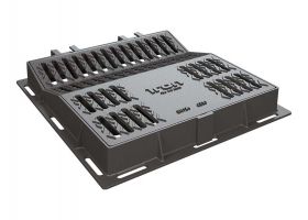 Elastic lock hinged half-V drain covers