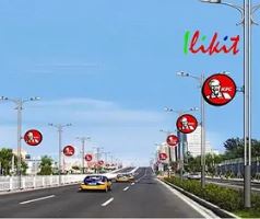 Dual-side round LED screen