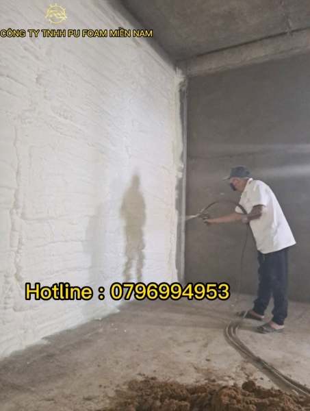 Construction of spraying PU Foam
