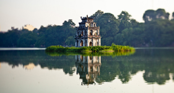Turlte tower Hoan Kiem Lake