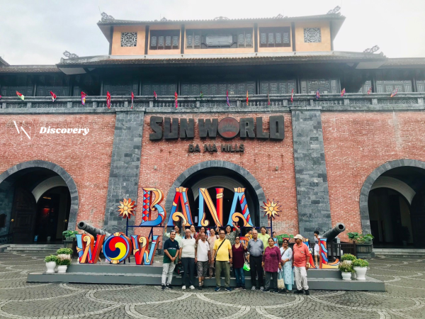 Happy Indian tourists travelling to Vietnam
