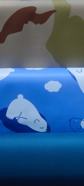 Patterned backpack fabric