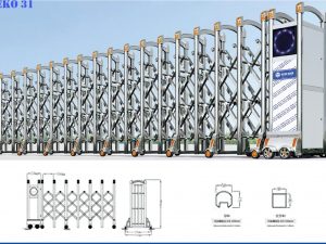 Stainless steel retractable gates