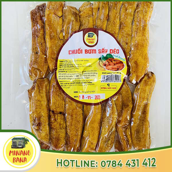 Soft dried bom banana