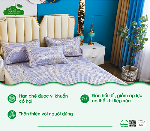 Milk Fiber natural latex quilted bed sheet