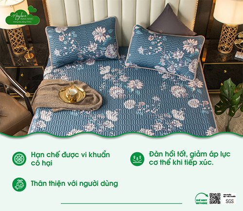 Milk Fiber natural latex quilted bed sheet
