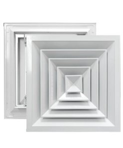 Square air vent louver