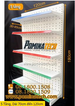 5-tier supermarket single shelf - punched board