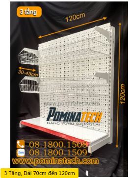2-tier supermarket single shelf - punched board