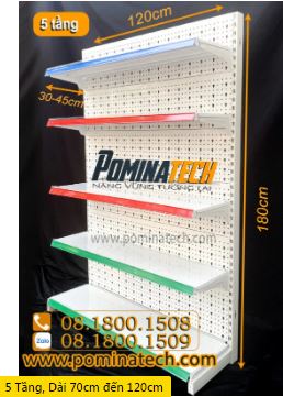 5-tier supermarket single shelf - punched board