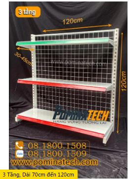 3-tier supermarket single shelf - wire mesh