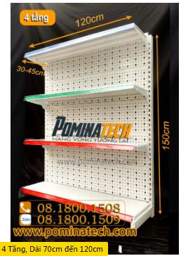 4-tier supermarket single shelf - wire mesh