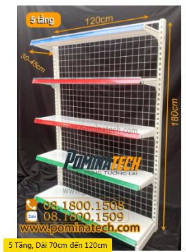 5-tier supermarket single shelf - wire mesh