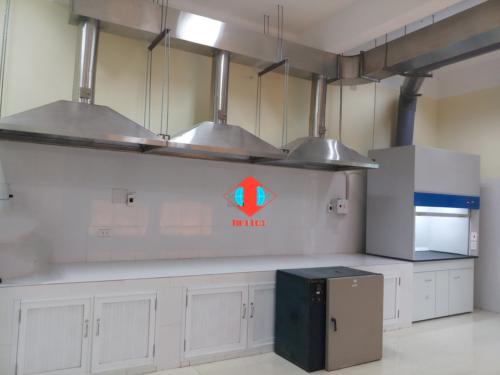 Stainless steel fume extraction hood