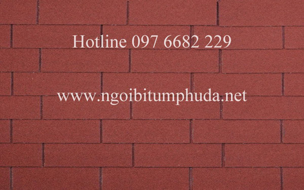 Rectangular stone-coated bitumen asphalt shingles