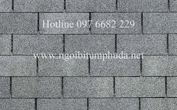 Rectangular stone-coated bitumen asphalt shingles