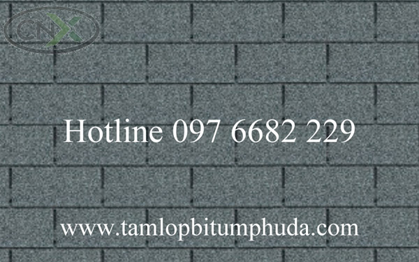Rectangular stone-coated bitumen asphalt shingles