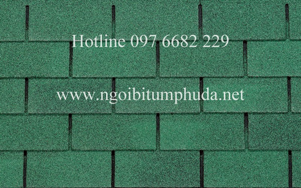 Rectangular stone-coated bitumen asphalt shingles