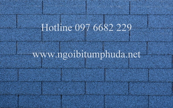 Rectangular stone-coated bitumen asphalt shingles