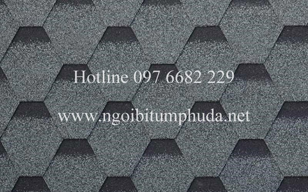 Hexagonal stone-coated bitumen asphalt shingles