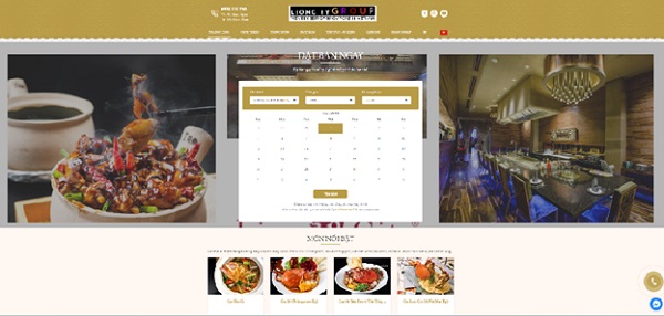 Online table and food booking website system - Lion City Cafe & Restaurant