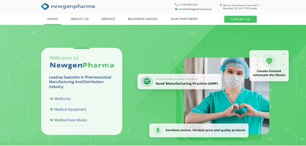 Business introduction website - Newgen Pharma