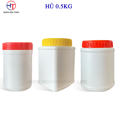 Square - round plastic jar