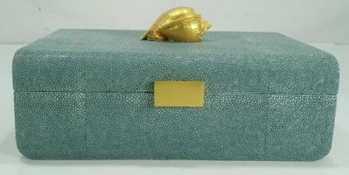ALAN faux shagreen jewelry box
