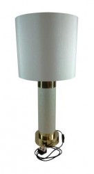 Daphoco faux turtle table lamp with polished brass