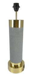 Daphoco faux raffia table lamp with polished brass