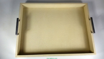 Faux shagreen - stingray tray with handles